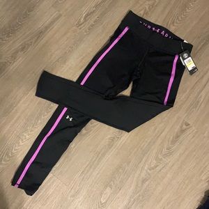 Under Armor black and purple leggings